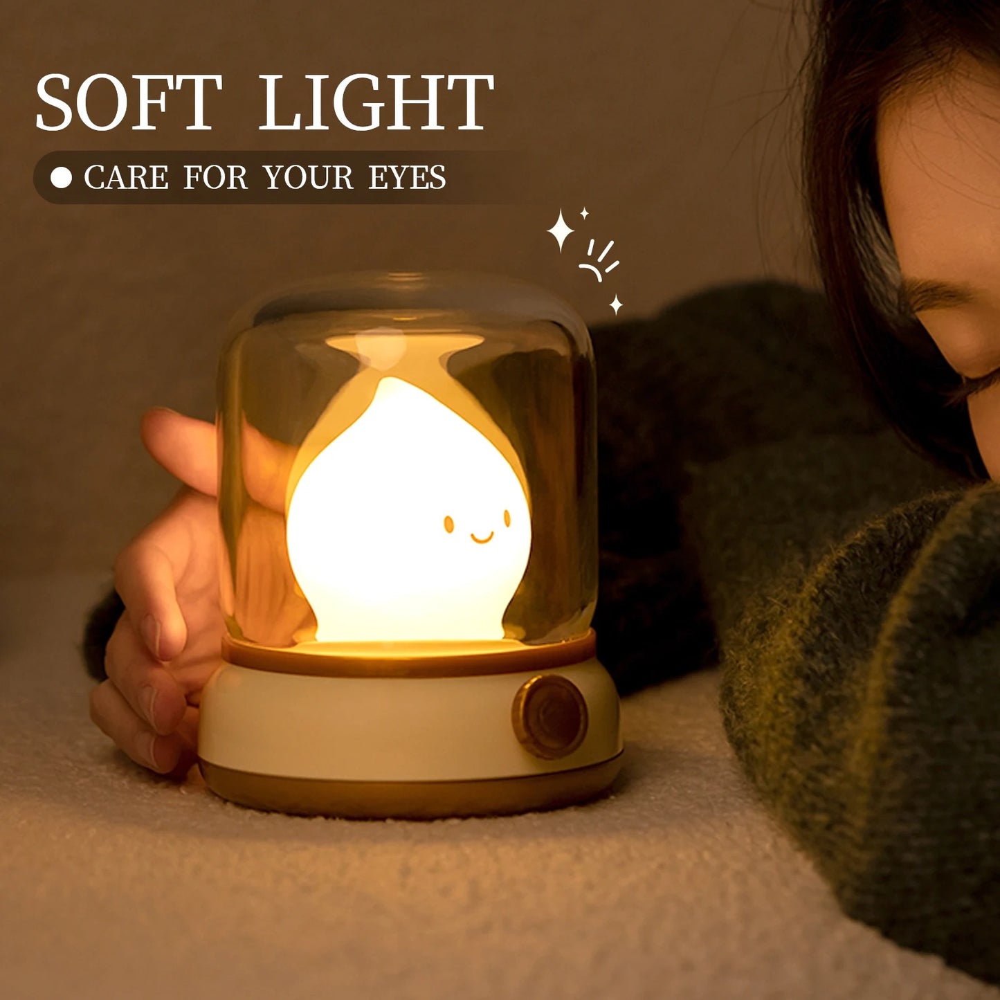 Mini LED Night Light Cute Flame Shape