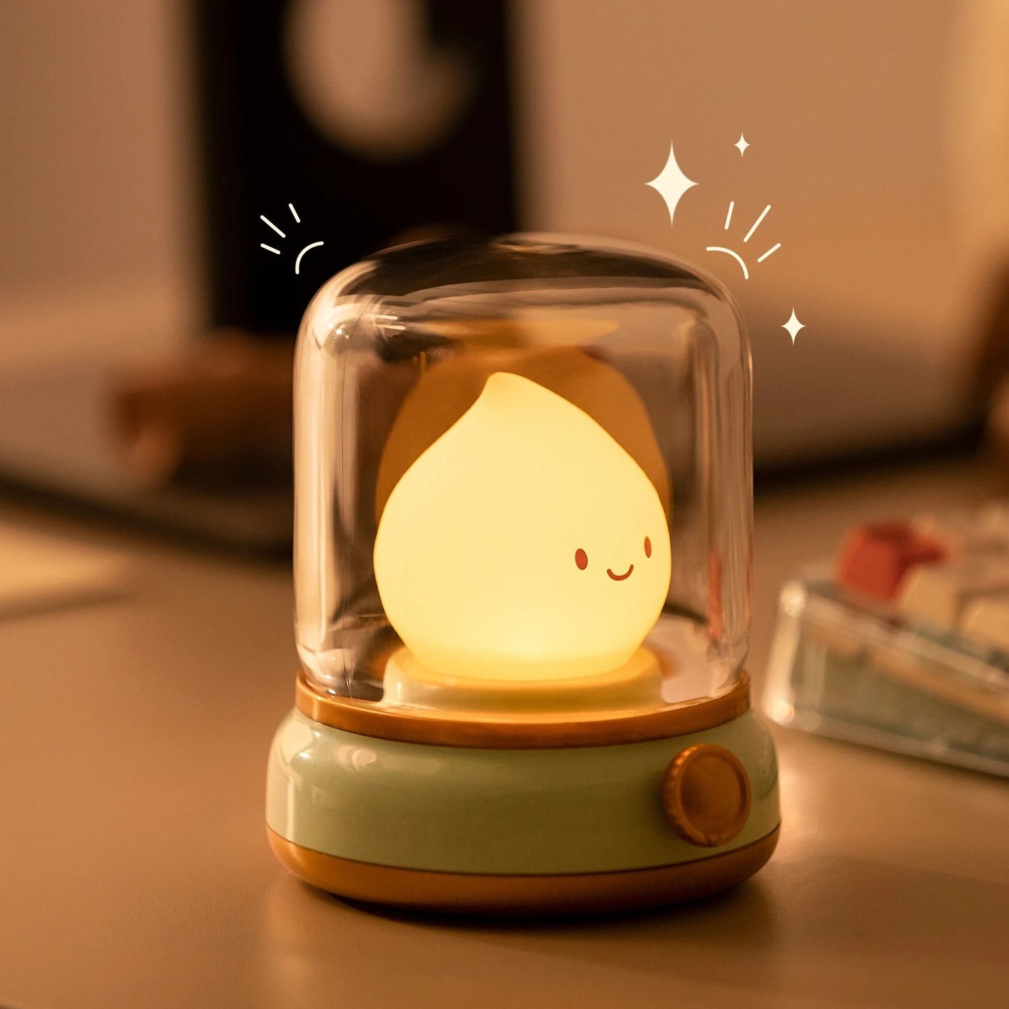 Mini LED Night Light Cute Flame Shape